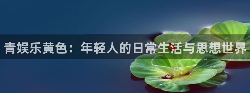 运达娱乐加拿大下载：青娱乐黄色：年轻人的日常生活与思想世界