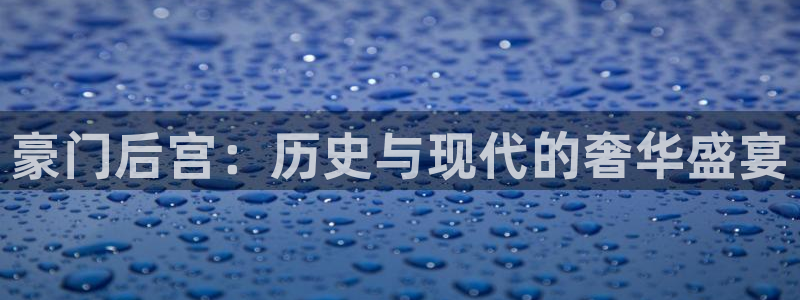 运达娱乐平台下载入口：豪门后宫：历史与现代的奢华盛宴